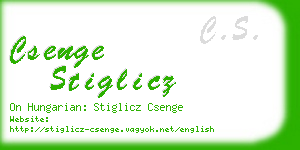 csenge stiglicz business card
